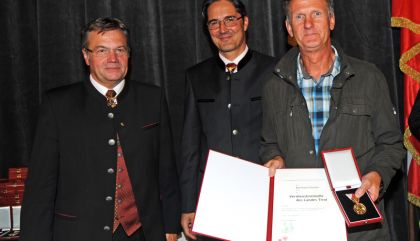 Bernhard Steiner aus Dölsach für Verdienste um das Rettungswesen (war 2013 verhindert)