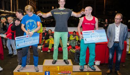 Gelungene 1. Auflage des „Free Solo Masters": Großes Zuschauerinteresse, tolle Leistungen der über 60 Kletterer und fast perfekte Wetterbedingungen am 13.9. in Lienz.