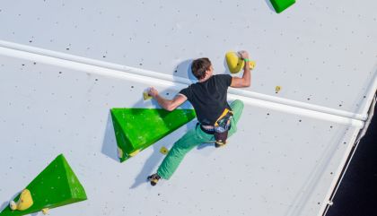 Gelungene 1. Auflage des „Free Solo Masters": Großes Zuschauerinteresse, tolle Leistungen der über 60 Kletterer und fast perfekte Wetterbedingungen am 13.9. in Lienz.