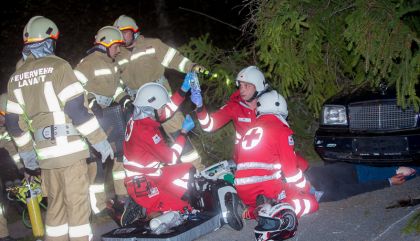 Freiwillige Feuerwehr Lavant übte den Ernstfall
