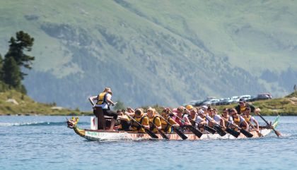 Am Obersee paddelten 13 Teams um die Wette