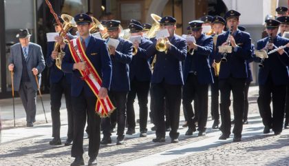 06.05.2018, Oesterreich, Lienz, Lienzer Innenstadt, Floriani Prozession - Im Bild die Eisenbahner Stadtkapelle , Brunner Images 2018, Foto: Brunner Images / Philipp Brunner