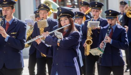06.05.2018, Oesterreich, Lienz, Lienzer Innenstadt, Floriani Prozession - Im Bild Musikanten der Eisenbahner Stadtkapelle , Brunner Images 2018, Foto: Brunner Images / Philipp Brunner