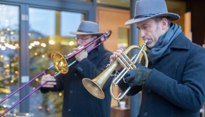 16.12.2018, Oesterreich, Anras, Gemeindeplatz, Bergadvent, Im Bild: Johann Fronthaler von Anras Brass , Brunner Images 2018, Foto: Brunner Images / Philipp Brunner