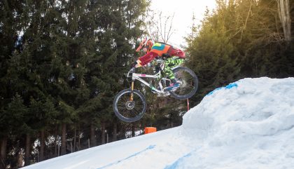 19.01.2019, Oesterreich, Lienz, Hochstein, Ride Hard on Snow, Im Bild ein Teilnehmer bei einer Sprungschanze, Brunner Images 2017, Foto: Brunner Images / Philipp Brunner