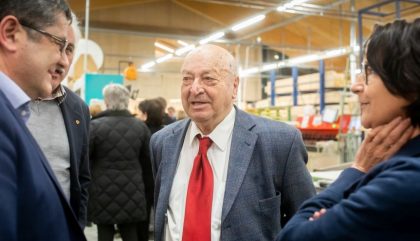 07.02.2019, Oesterreich, Lienz, Tischlerei Forcher, Unternehmerforum Dolomitenbank, Im Bild Senior Chef Tischlerei Forcher, Gabriel Forcher, Brunner Images 2019, Foto: Brunner Images / Philipp Brunner 07.02.2019, Oesterreich, Lienz, Tischlerei Forcher, Unternehmerforum Dolomitenbank, Im Bild Senior Chef Tischlerei Forcher, Gabriel Forcher, Brunner Images 2019, Foto: Brunner Images / Philipp Brunner